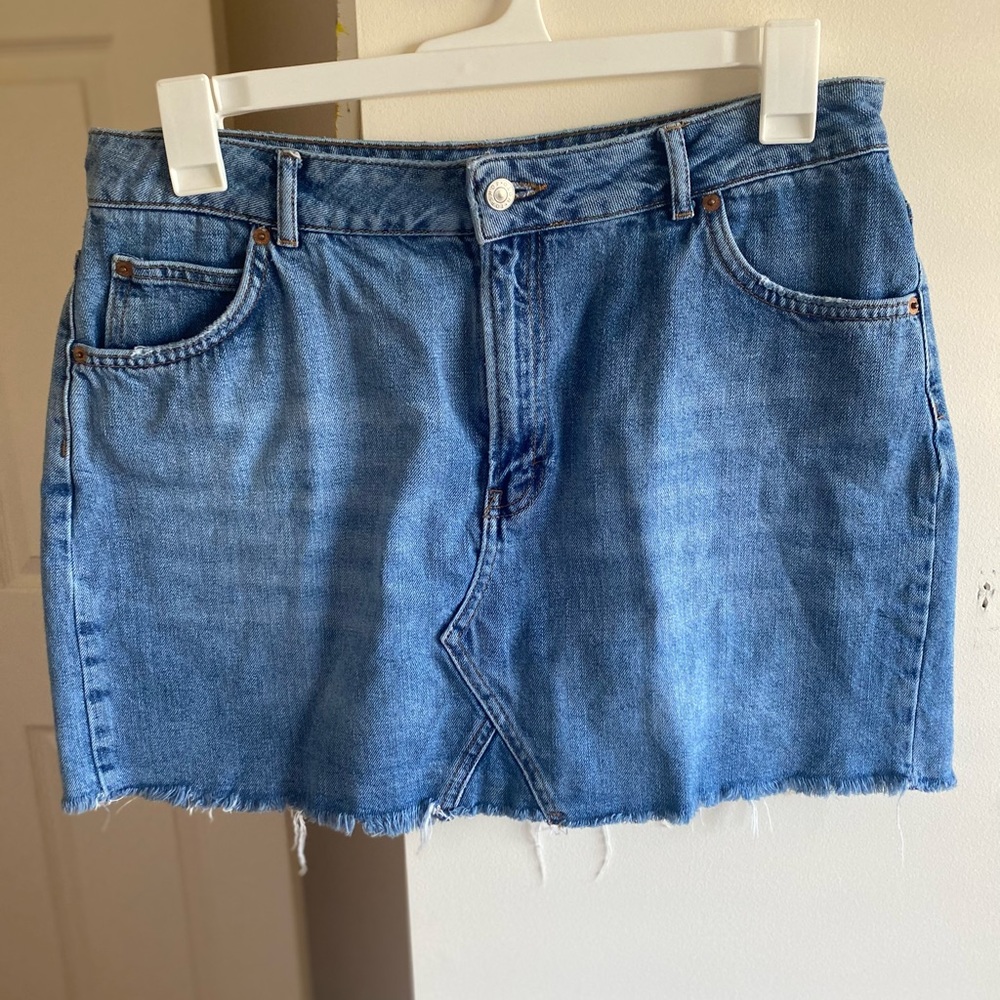 Topshop Denim Mini Skirt